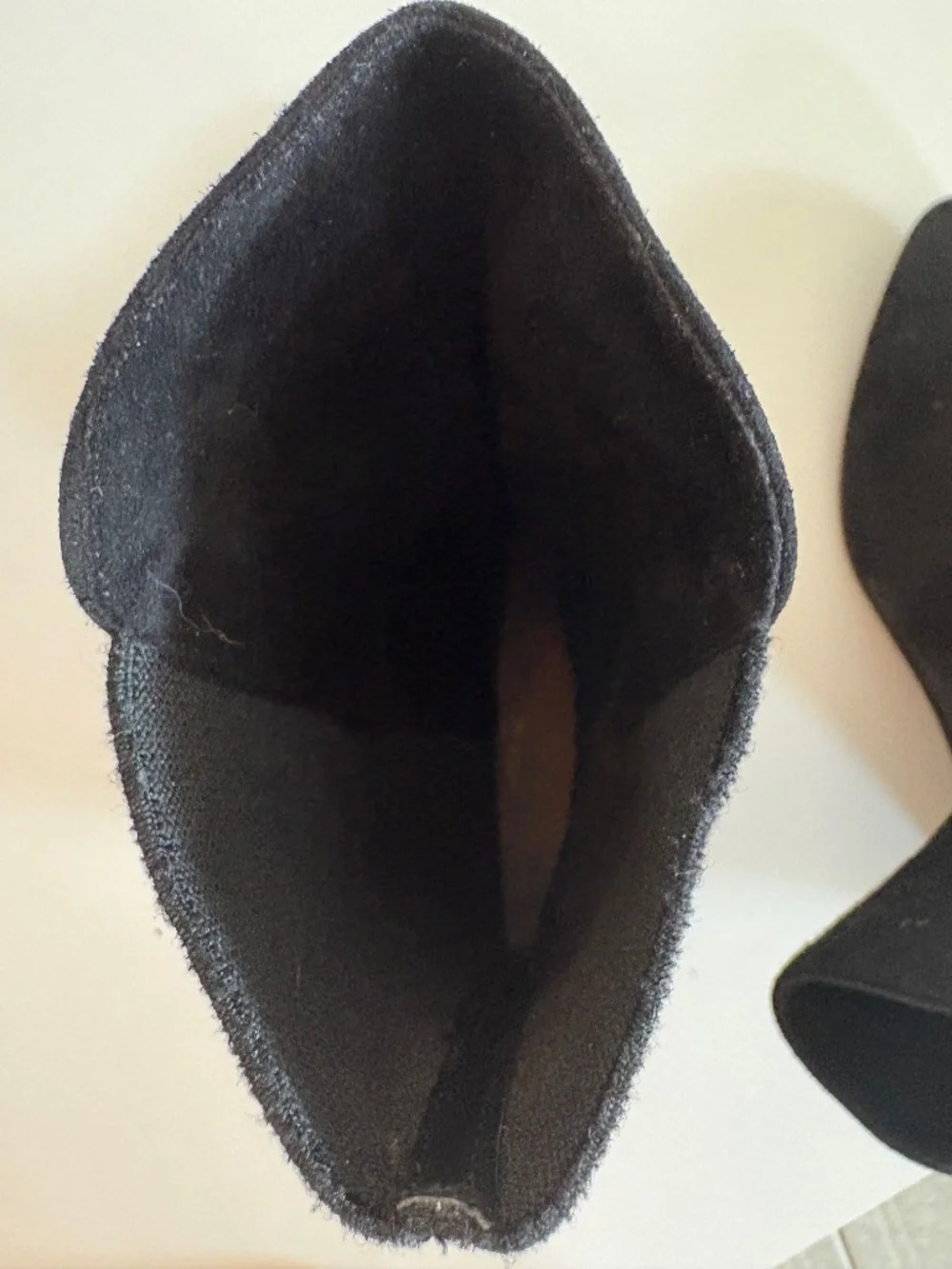 Stuart Weitzman- Beatrice Black Suede Wedge Boots